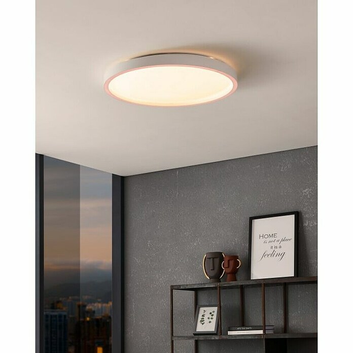 Eglo Smart-LED-Deckenleuchte rund Montemorelos-Z (Ø x H: 57 x 7 cm, 34,5 W, RGBW, Weiß) | BAUHAUS