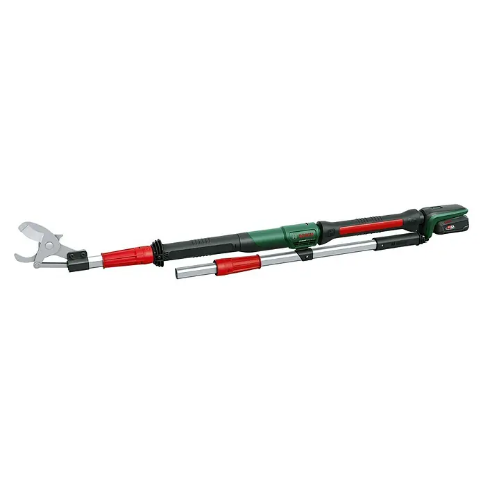 Bosch Power for All 18V Akku-Gartenschere AdvancedPrune 18V-45 mit Verlängerungsstange - 18 V, Li-Ionen, 1 Akku, Max. Aststärke: 45 mm - Eine Akku-Astschere von Bosch, die für Baumpflege und Gartengestaltung konzipiert ist. Ideal zum mühelosen Schneiden von Ästen in großer Höhe.