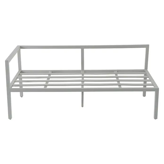 Sunfun Hannah Conjunto de muebles - 3 pzs., Aluminio, Gris claro - Estructura de sofá gris para uso exterior. Marco de metal con base de listones para sentarse cómodamente en el jardín o en la terraza.