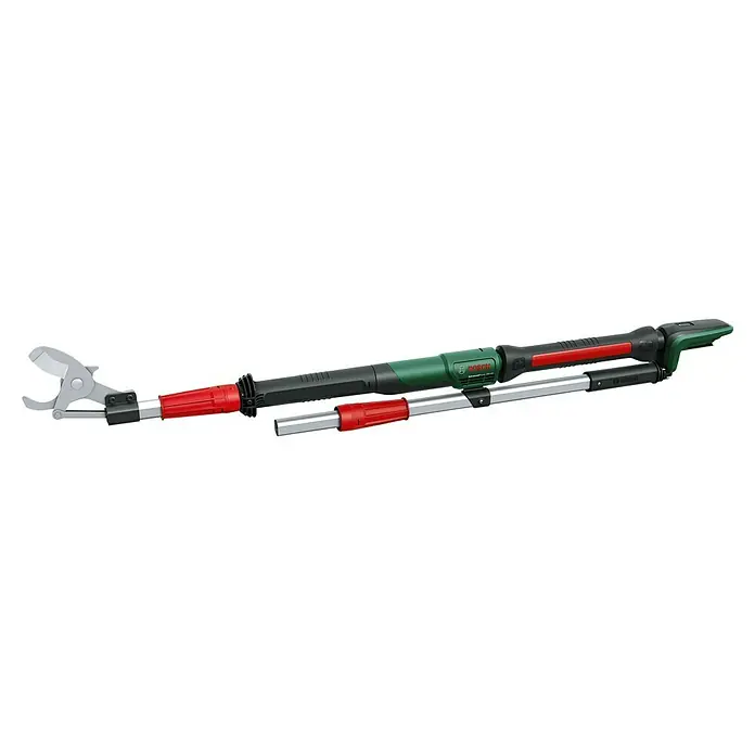 Bosch Power for All 18V Akku-Gartenschere AdvancedPrune 18V-45 mit Verlängerungsstange - 18 V, Li-Ionen, Ohne Akku, Max. Aststärke: 45 mm - Eine Akku-Astschere von Bosch mit Teleskopstiel zum einfachen Schneiden von Ästen in großer Höhe. Praktisches Werkzeug für Gartenarbeiten.
