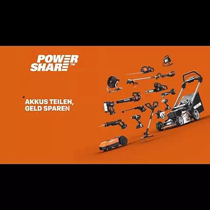 Worx PowerShare 20V Mähroboter Landroid Vision S250250 m², Schnittbreite: 18 cm, Kamera-gestützte Navigation - Worx PowerShare 20V Akkusystem