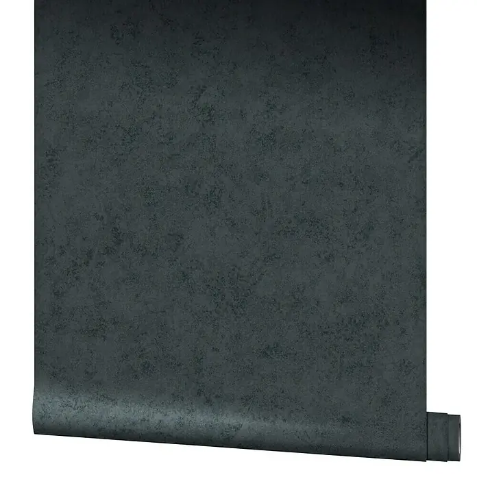 Marburg GZSZ Vliestapete - Shadow-Schwarz, Uni, 10,05 x 0,53 m - Nahaufnahme einer Rolle grauer Tapete mit einer subtilen Textur, ideal für moderne Innenräume, die eine dezente Eleganz suchen.