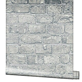 Marburg GZSZ Vliestapete Steinwand (Steingrau, Steinoptik, 10,05 x 0,53 m)