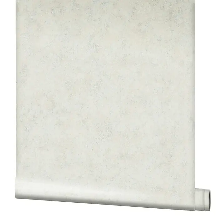 Marburg GZSZ Vliestapete - Shadow-Cremebeige, Uni, 10,05 x 0,53 m - Eine Rolle abgerollte Tapete in einem hellen Cremeton mit einer subtilen, marmorähnlichen Textur, ideal für ein elegantes Raumambiente.