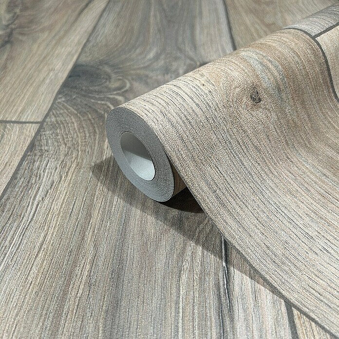 Marburg GZSZ Papel pintado Listones madera (Marrón, Efecto madera, 10,05 x 0,53 m) | BAUHAUS