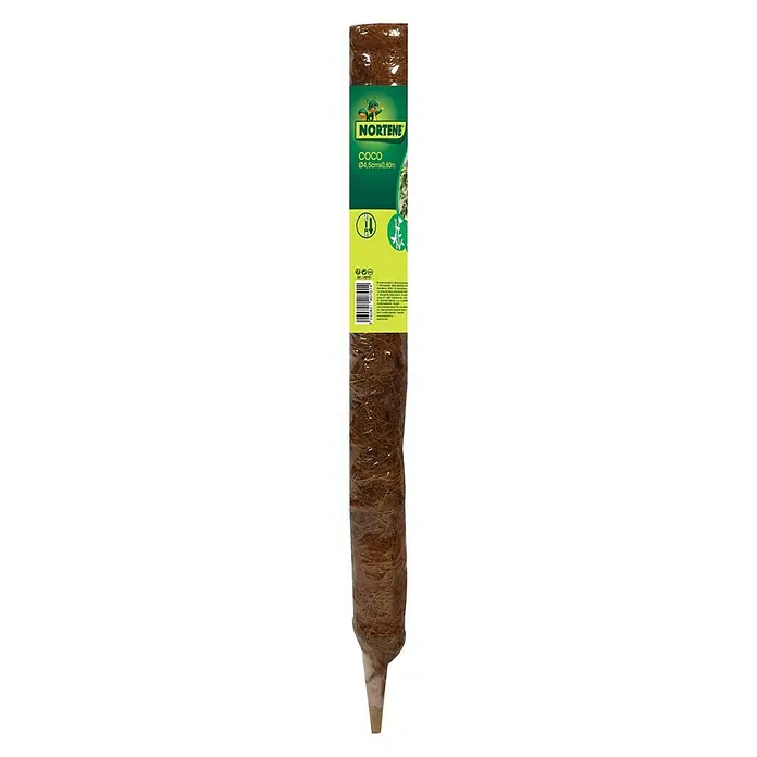 Nortene Tutor de coco - Largo: 120 cm - Tutor de fibra de coco de Nortene, ideal como ayuda para el trepado de plantas, de 4,5 cm de diámetro y 0,60 m de largo.