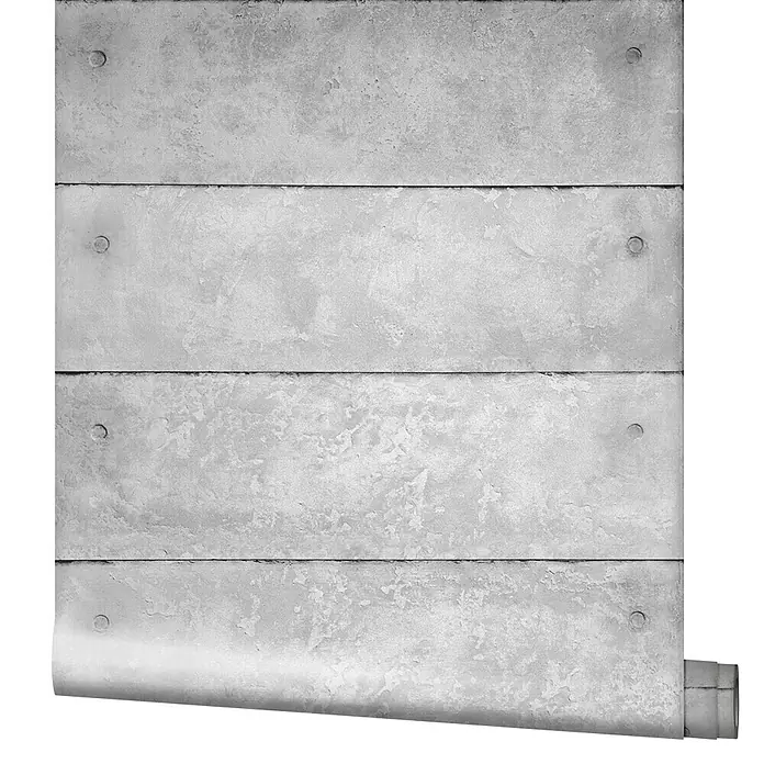 Marburg GZSZ Vliestapete - Grau, Betonoptik, 10,05 x 0,53 m - Betonpaneele mit Löchern an den Ecken, ideal für moderne Bau- und Designprojekte. Robuste und stilvolle Wandverkleidung für Innen- und Außenbereiche.