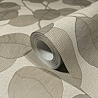 Marburg GZSZ Vliestapete Blätterranke (Beige/Braun, Floral, 10,05 x 0,53 m)