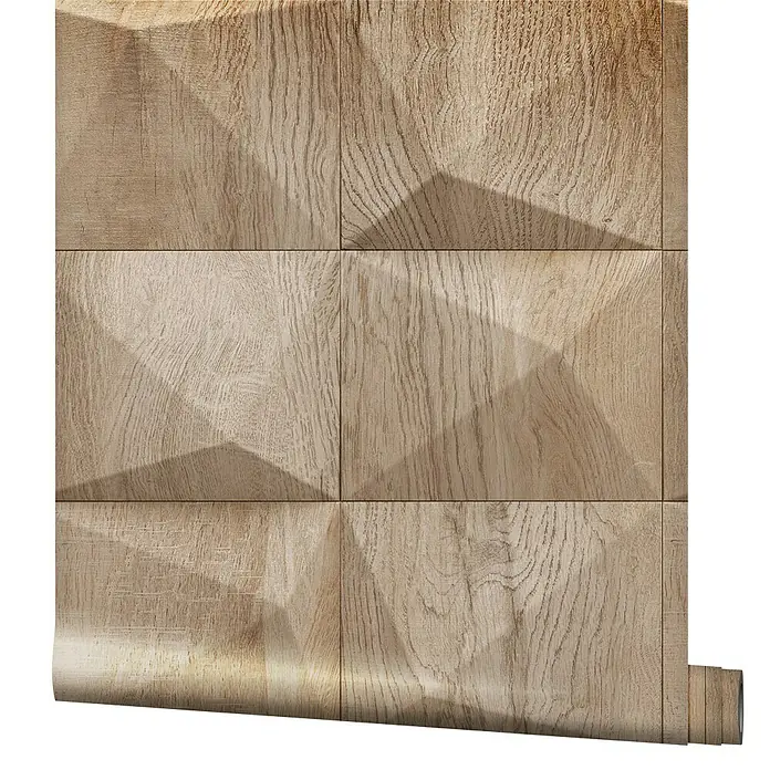Marburg GZSZ Vliestapete Holzwand - Beige/Braun, 3D-Optik, 10,05 x 0,53 m - Dreidimensionale Holzpaneel-Tapete mit hellem Holzmaserungseffekt für eine stilvolle Wandgestaltung.