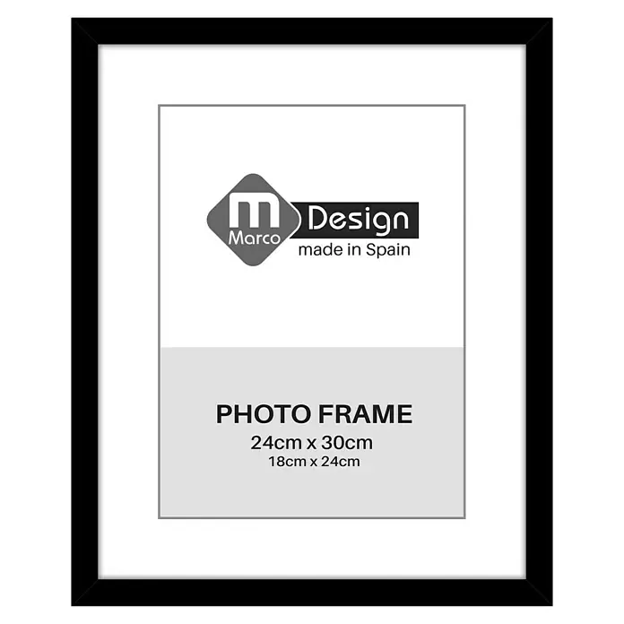 Marco de fotos Dalia - 24 x 30 cm, Negro, Vidrio - Marco de fotos negro Marco Design, ideal para fotos de 24x30cm y 18x24cm. Decoración elegante para cualquier espacio.