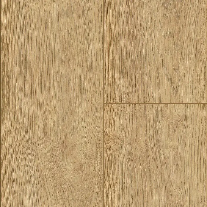 Krono Original Laminatmuster Altitude Sundance Oak - 297 x 242 x 12 mm, Landhausdiele - Nahaufnahme von hellem, geölten Eichenparkett mit deutlicher Maserung, ideal für warme, natürliche Innenräume.