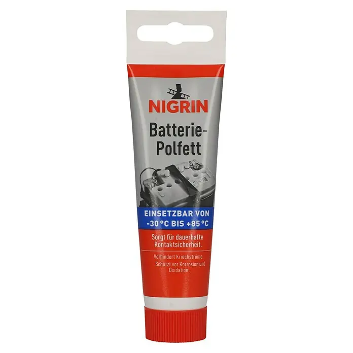 Nigrin Batteriepolfett - 50 mg - NIGRIN Batterie-Polfett Tube für dauerhaften Kontaktschutz, verhindert Kriechströme und schützt vor Korrosion und Oxidation.