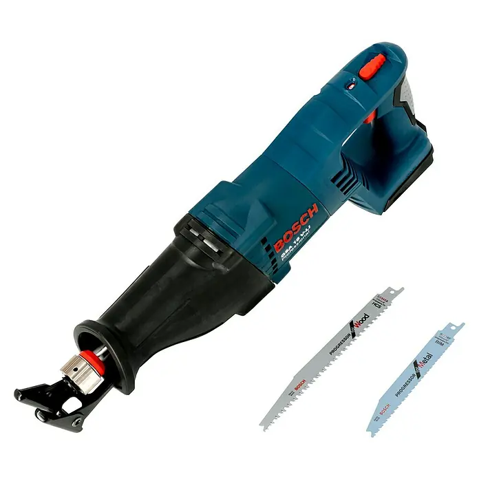 Bosch Professional AMPShare 18V Akku-Säbelsäge GSA 18 V-LI - 18 V, Ohne Akku, Leerlaufhubzahl: 0 /min - 2.700 /min - Bosch GSA 18 V-LI Akku-Säbelsäge mit Sägeblättern für Holz und Metall, ideal für vielseitige Schneidearbeiten.
