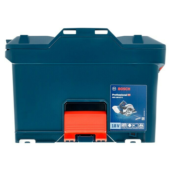 Bosch Professional Sierra circular de batería GKS 18V-57 G L-Boxx (18 V, Sin batería, Número de revoluciones de marcha en vacío: 3.400 r.p.m., Hoja de sierra: Ø 165 mm)