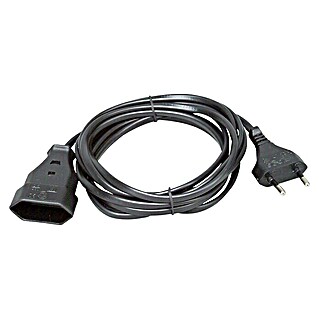 Kopp Euro-verlengkabel 3 m (H05VVH2-F, 3 m, Zwart)