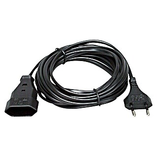 Kopp Euro-verlengkabel 5 m (H03VVH2-F, 5 m, Zwart)