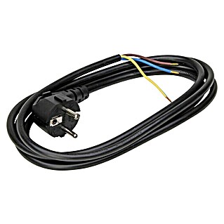 Kopp Rubberen kabel met stekker (Zwart, Aantal aders: 3, 1 mm²)