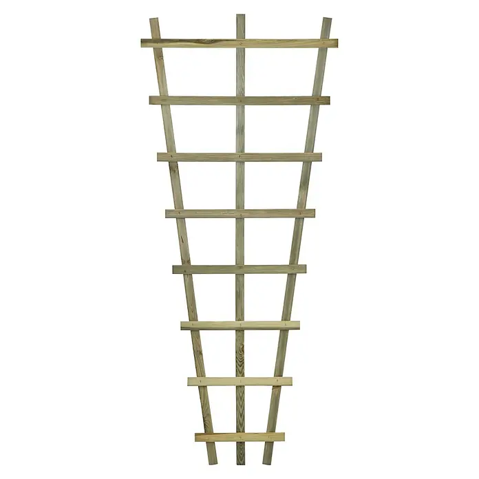 Rankgitter Trapez - Ohne Rahmen, B x H: 60 x 150 cm, Kiefer - Ein hölzernes Spalier, ideal für Kletterpflanzen im Garten. Seine robuste Bauweise bietet optimalen Halt und fügt sich nahtlos in jede Umgebung ein.