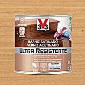 V33 Barniz para madera Satinado Ultra Resistente (Roble claro, Satinado, 250 ml)