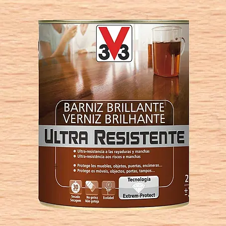 V33  Barniz para madera Brillante Ultra Resistente