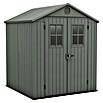 Keter Gartenhaus Darwin 6x6 (Außenmaß inkl. Dachüberstand (B x T): 190 x 183 cm, Kunststoff, Grün, 3,477 m²) | BAUHAUS
