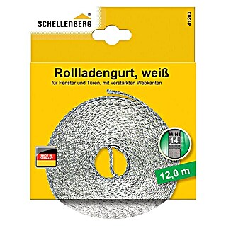 Schellenberg Rollladengurt Mini (12 m, Breite: 14 mm, Weiß)