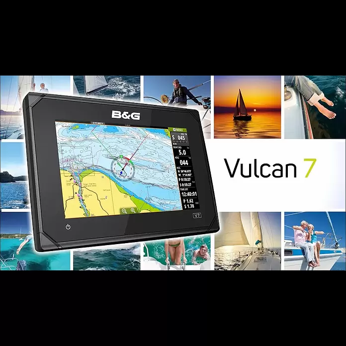 B&G Fishfinder & GPS-Kartenplotter Vulcan 7 R - Geber: Ohne Geber, Bildschirmtyp: 5″ WVGA color TFT LCD - B&G Vulcan Video - German