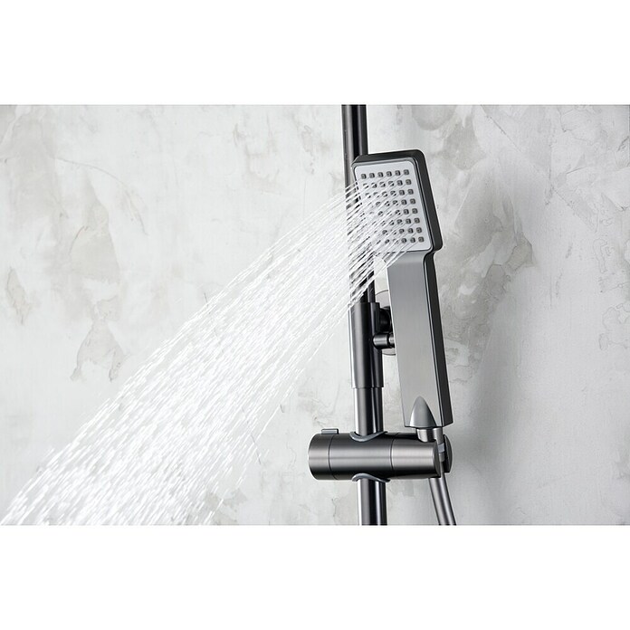 Imex Art Sistema de ducha (Grifo termostático, Black gun metal) | BAUHAUS