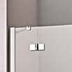 GEO Hit Eckdusche (90 x 100 x 202,2 cm, Beschichtet, Stärke: 6 mm, Silber)