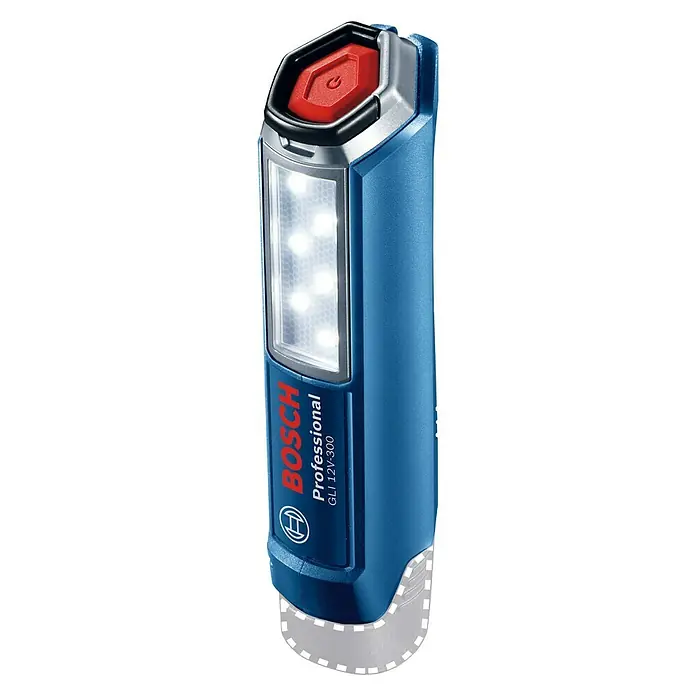 Bosch Professional LED-Arbeitsleuchte GLI 12V-300 - 12 V, Ohne Akku, Lichtstrom: 300 lm - Bosch Professional GLI 12V-300 Akku-Baustrahler mit LED-Licht für Baustellen und Werkstätten. Kompakte und robuste Arbeitsleuchte.