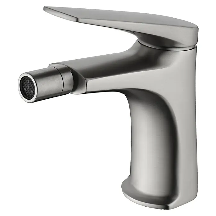 Imex Delos Grifo monomando de bidé - Acero - Elegante grifo de bidé plateado con un diseño moderno. Ideal para cualquier baño.