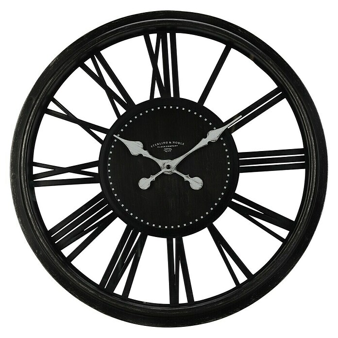 Reloj de pared Romanos (Diámetro: 33 cm, Negro) | BAUHAUS