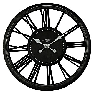 Reloj de pared Romanos (Diámetro: 33 cm, Negro)