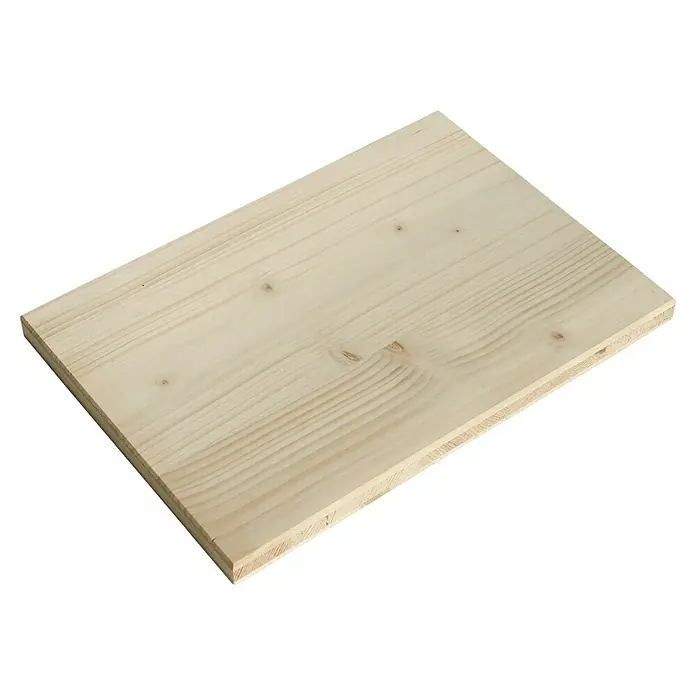 elka 3-Schichtplatte Vita - Fichte, 2.500 x 1.015 x 19 mm - Holzbrett aus hellem Holz mit sichtbarer Maserung, ideal für Heimwerkerprojekte. Die Holzplatte zeigt natürliche Holzmerkmale.