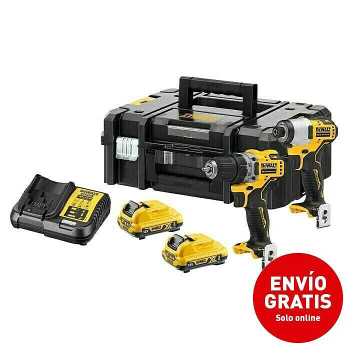 DeWalt Set de taladro atornillador de batería + atornillador de impacto DCK2110L2T (12 V, 2 baterías, 3 Ah) | BAUHAUS