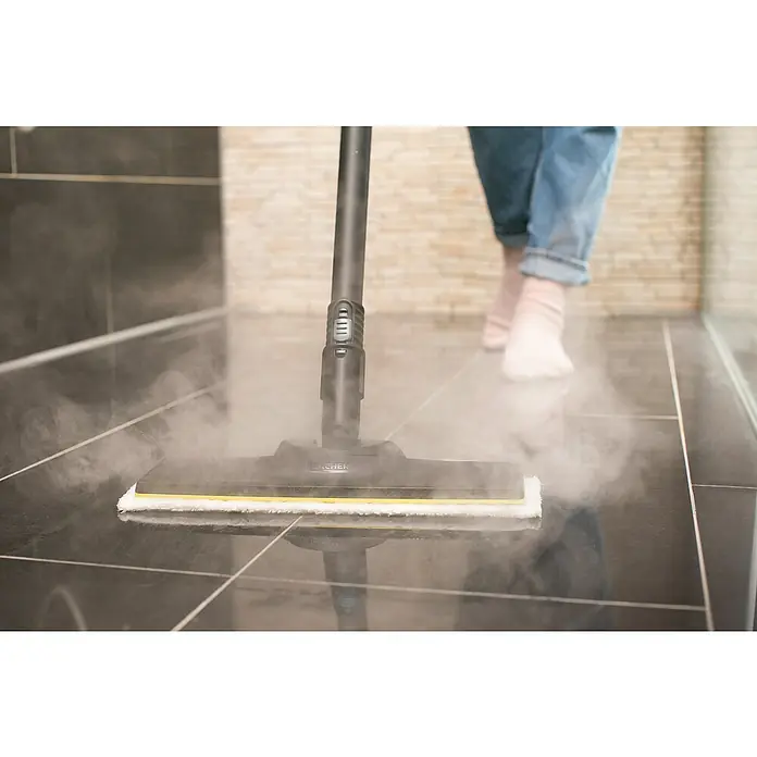 Kärcher Dampfreiniger SC 3 EasyFix1.900 W, Aufheizzeit: 0,5 min, Behältervolumen: 1 l - Der Kärcher Dampfreiniger SC 3 EasyFix reinigt mühelos Fliesenböden mit Dampf, für ein hygienisch sauberes Zuhause.