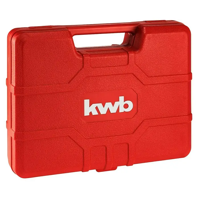 KWB Werkzeugkoffer - L x B x H: 24 x 31,5 x 8,5 mm, 35 -tlg. - Roter KWB Werkzeugkoffer mit Griff, ideal für die Aufbewahrung und den Transport von Werkzeugen und Zubehör.