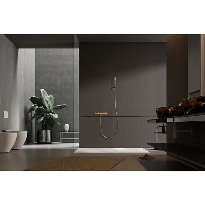Imex Génova Grifo termostático de ducha (Oro) | BAUHAUS