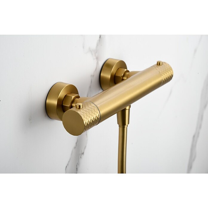 Imex Génova Grifo termostático de ducha (Oro) | BAUHAUS