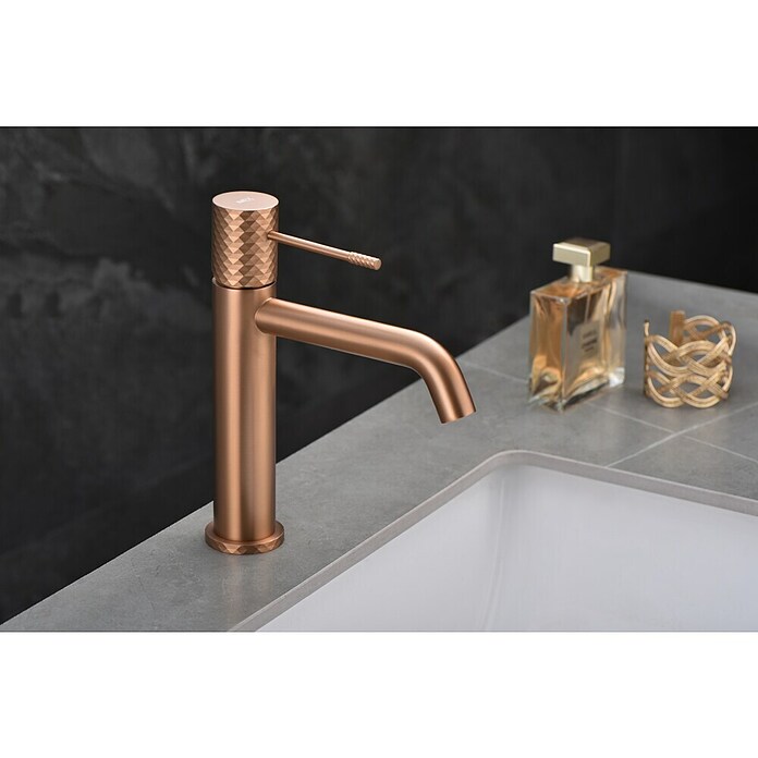 Imex Génova Grifo de lavabo (Oro rosa) | BAUHAUS