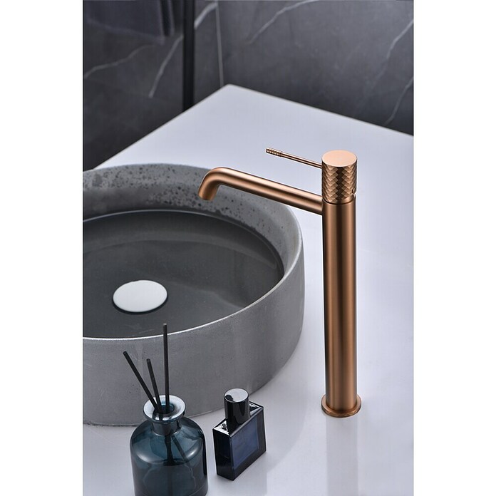 Imex Génova Grifo de lavabo alto (Oro rosa) | BAUHAUS