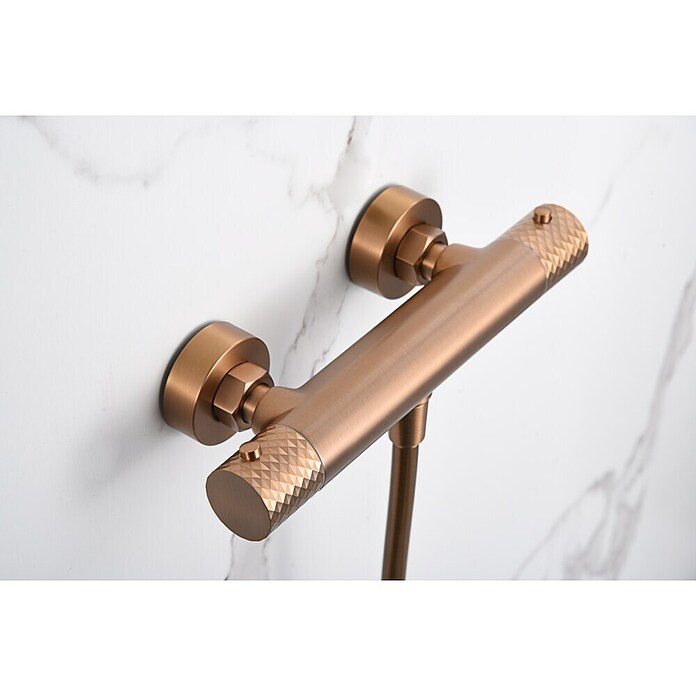 Imex Génova Grifo con termostato (Ancho: 29,5 cm, Oro rosa) | BAUHAUS
