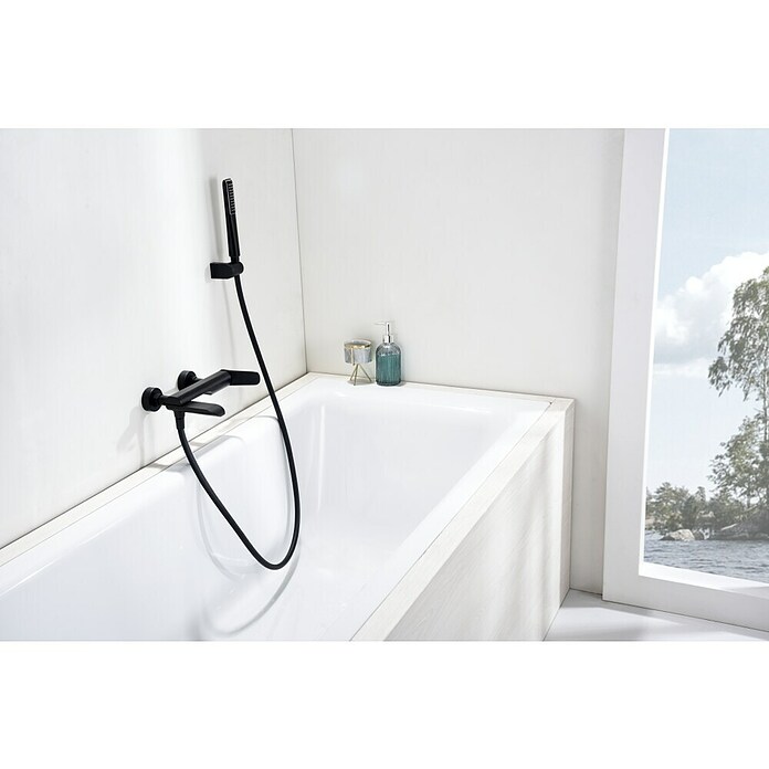 Imex Dinamarca Grifo monomando de bañera (Profundidad del grifo: 20,2 mm, Negro, Mate) | BAUHAUS
