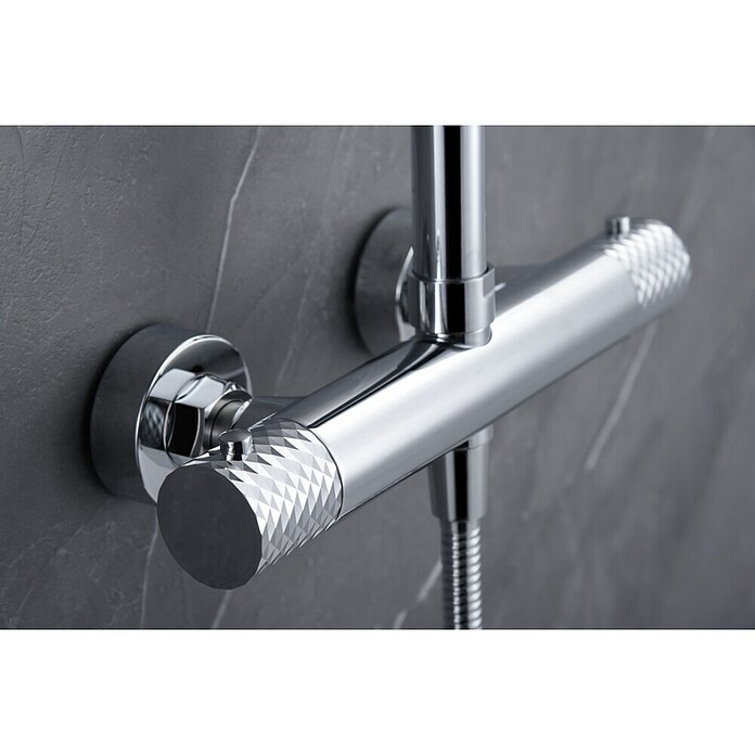 Imex Génova Sistema de ducha (Grifo termostático, Cromo) | BAUHAUS