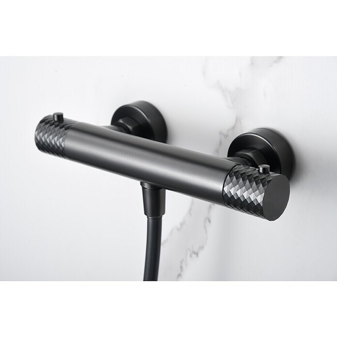 Imex Génova Grifo termostático de ducha (Black gun) | BAUHAUS