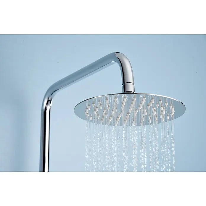 Imex Sistema de ducha Eco-Kent - Con grifo termostático, Cromo - Elegante ducha de lluvia con un gran cabezal redondo y un acabado cromado brillante, que ofrece una experiencia de ducha relajante.