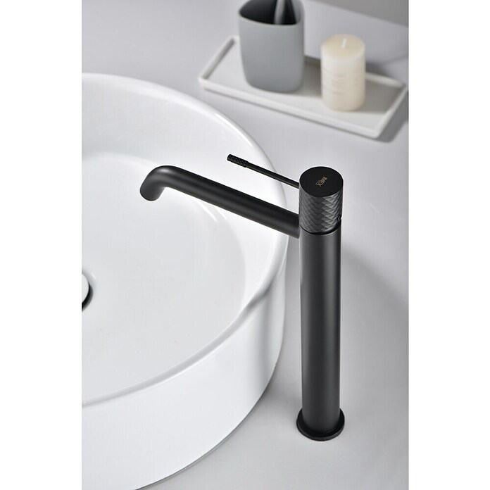 Imex Génova Grifo de lavabo alto (Negro) | BAUHAUS