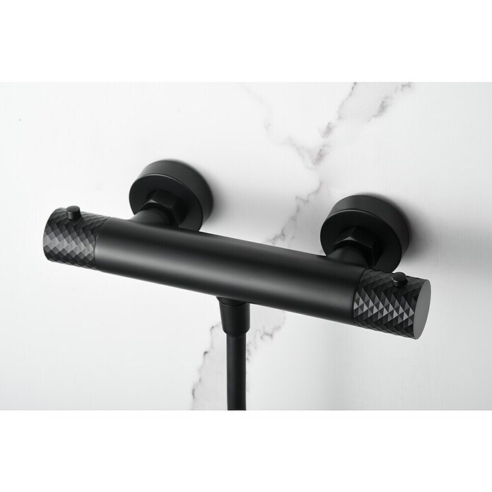 Imex Génova Grifo con termostato (Ancho: 29,5 cm, Negro, Mate) | BAUHAUS