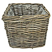 Van der Leeden Pflanzkasten (L x B x H: 27 x 27 x 25 cm, Rattan, Grau) | BAUHAUS