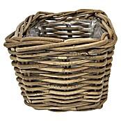 Van der Leeden Pflanzkasten (L x B x H: 21 x 21 x 19 cm, Rattan, Grau) | BAUHAUS